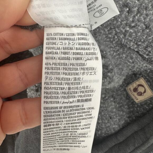 Vintage Hollister Women's Gray Full Zip Fleece Lined Hoodie Jacket Size L - Picture 9 of 10